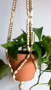 Neutral Beaded Plant Hanger (X-Large)