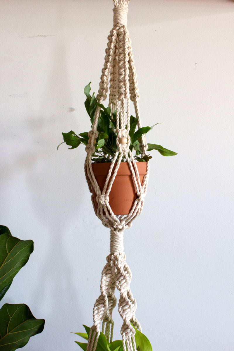 Dottie Macrame Plant Hanger (Double Pot, Two Tiered)