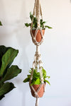 Dottie Macrame Plant Hanger (Double Pot, Two Tiered)